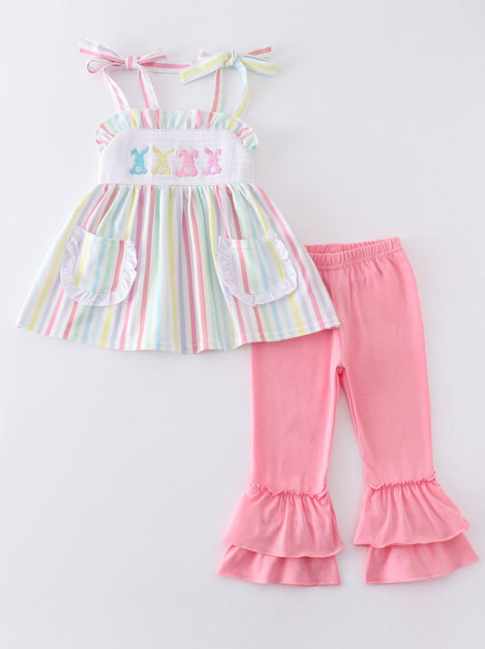 Girl Stripe Bunny Set