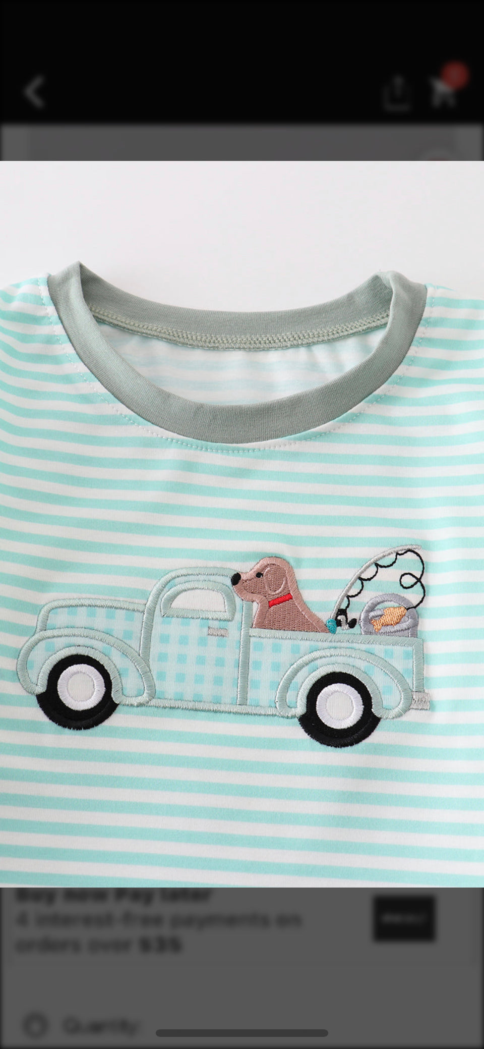 Boy Truck and Dog Appliqué Shirt