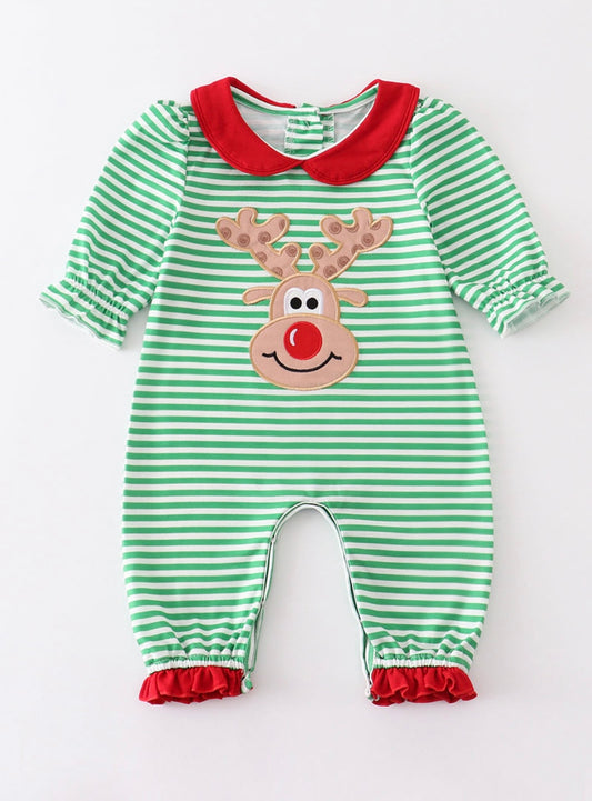 Girl Reindeer Romper