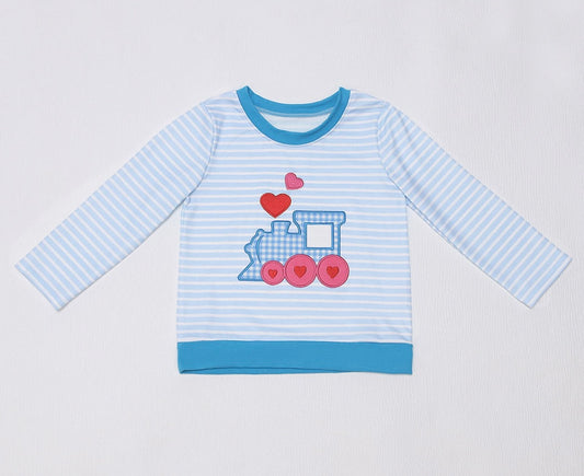 Boy Valentine Train Shirt