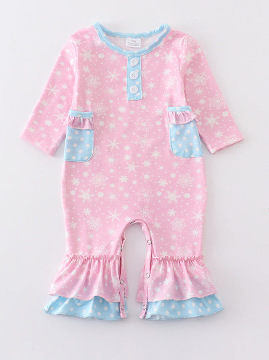 Girl Snowflake Romper
