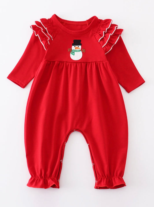 Girl Snowman Romper
